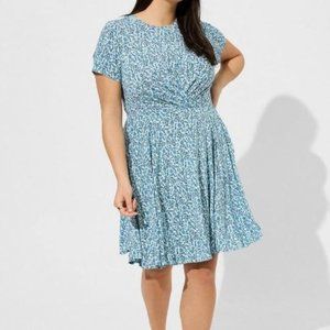 Torrid At the Knee Drape Front Skater dress size 3